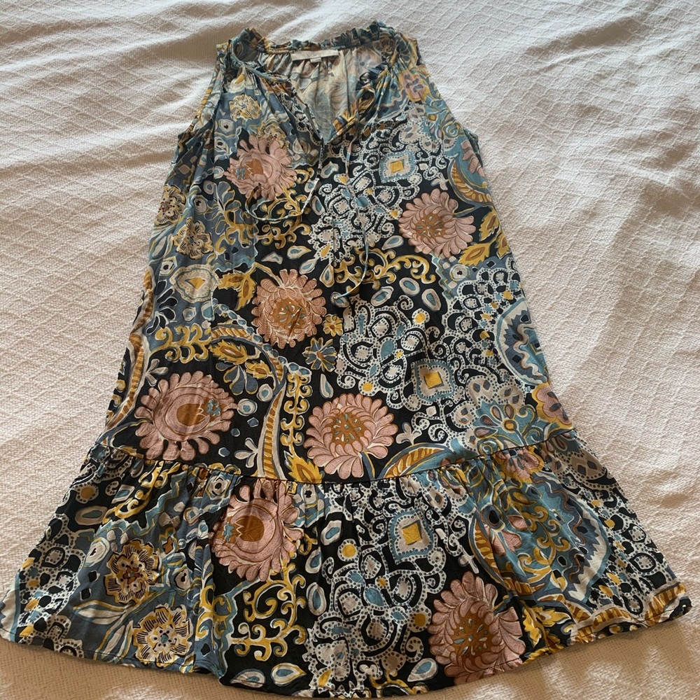 Loft CS floral flounce dress
